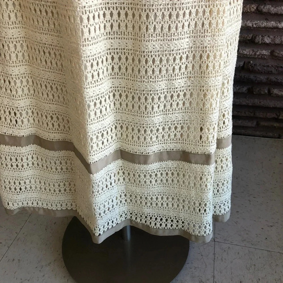 Vintage Cream Maxi Skirt - Picture 3 of 6